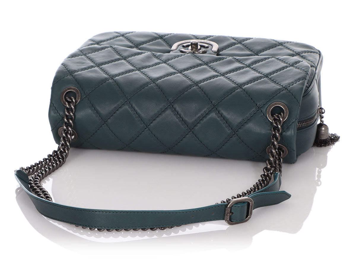 Chanel Vert PÃ©trole Quilted Calfskin Flap
