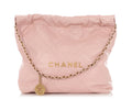 Chanel Small Pink Quilted Calfskin Hobo 22
