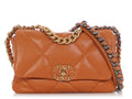 Chanel Medium Light Brown Quilted Lambskin 19 Flap