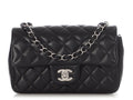 Chanel Mini Black Quilted Lambskin Rectangular Classic