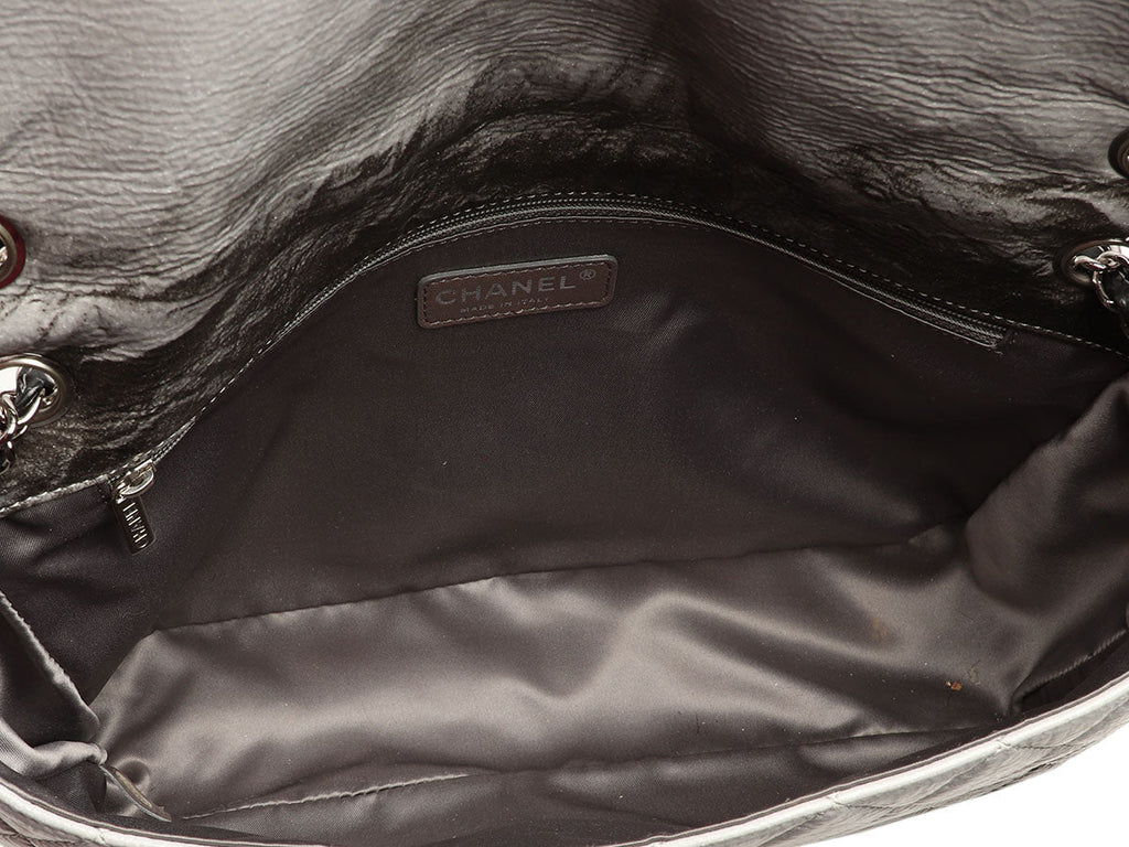 Chanel Black Quilted Vinyl Melrose DÃ©gradÃ© Flap