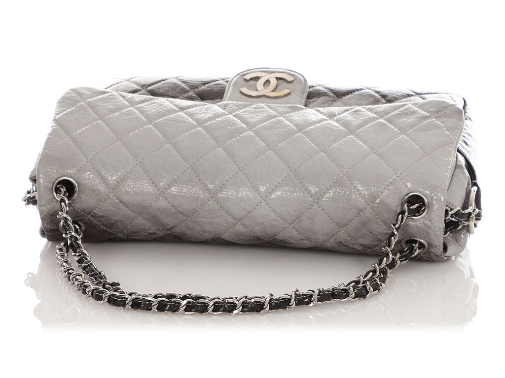 Chanel Black Quilted Vinyl Melrose DÃ©gradÃ© Flap
