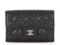 Chanel Black Quilted Caviar Classic Card Holder