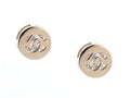 Chanel Crystal CC Pierced Earrings
