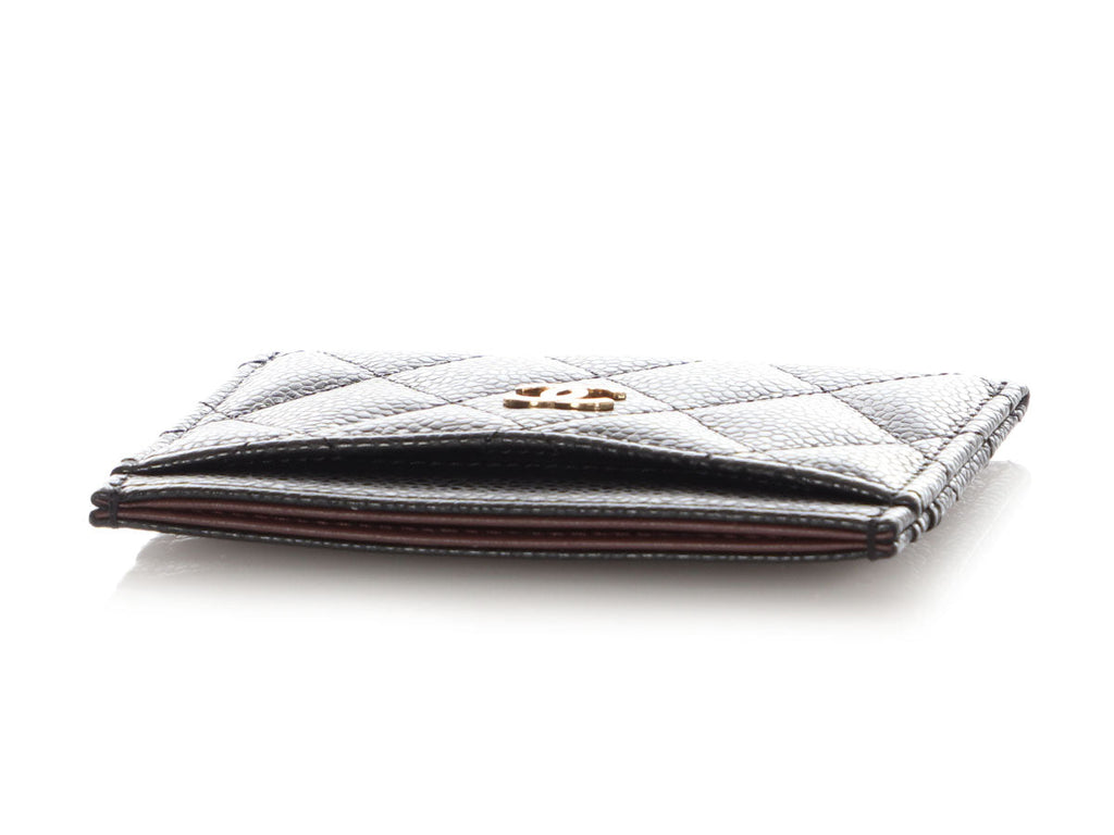 Chanel Black Quilted Caviar Classic Card Case