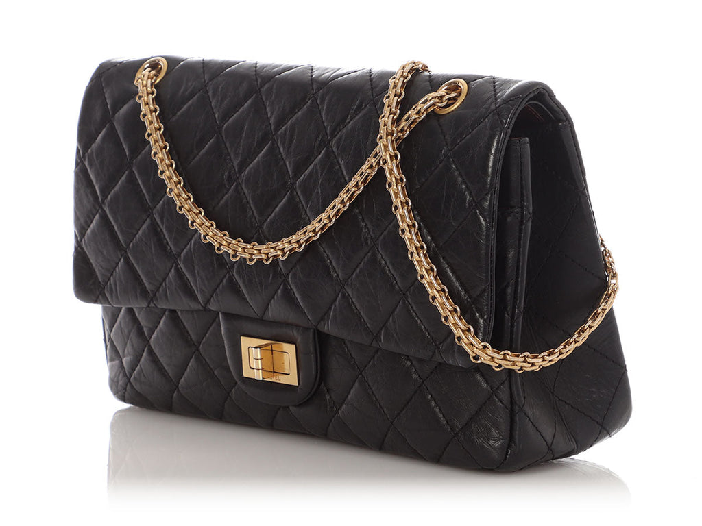 Chanel Black Quilted Aged Calfskin 2.55 Reissue 227