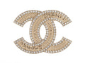 Chanel Medium Crystal CC Logo Brooch