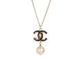 Chanel Pearl CC Logo Drop Necklace