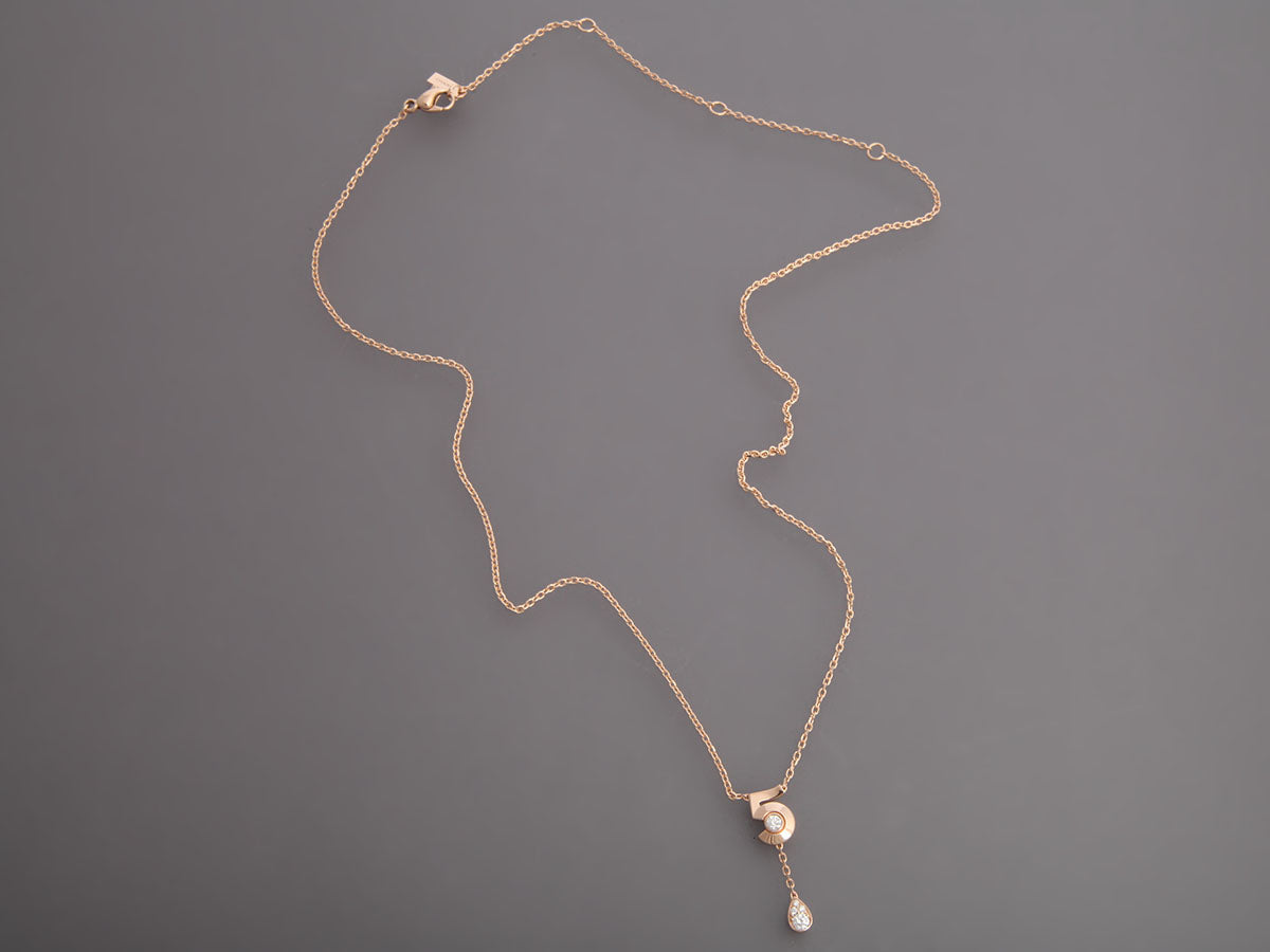 Chanel Small 18K Beige Gold Diamond NÂ°5 Necklace