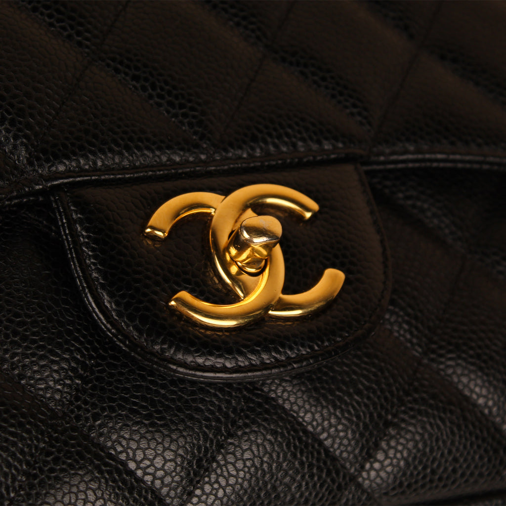 Classic Flap Bag - Black Maxi