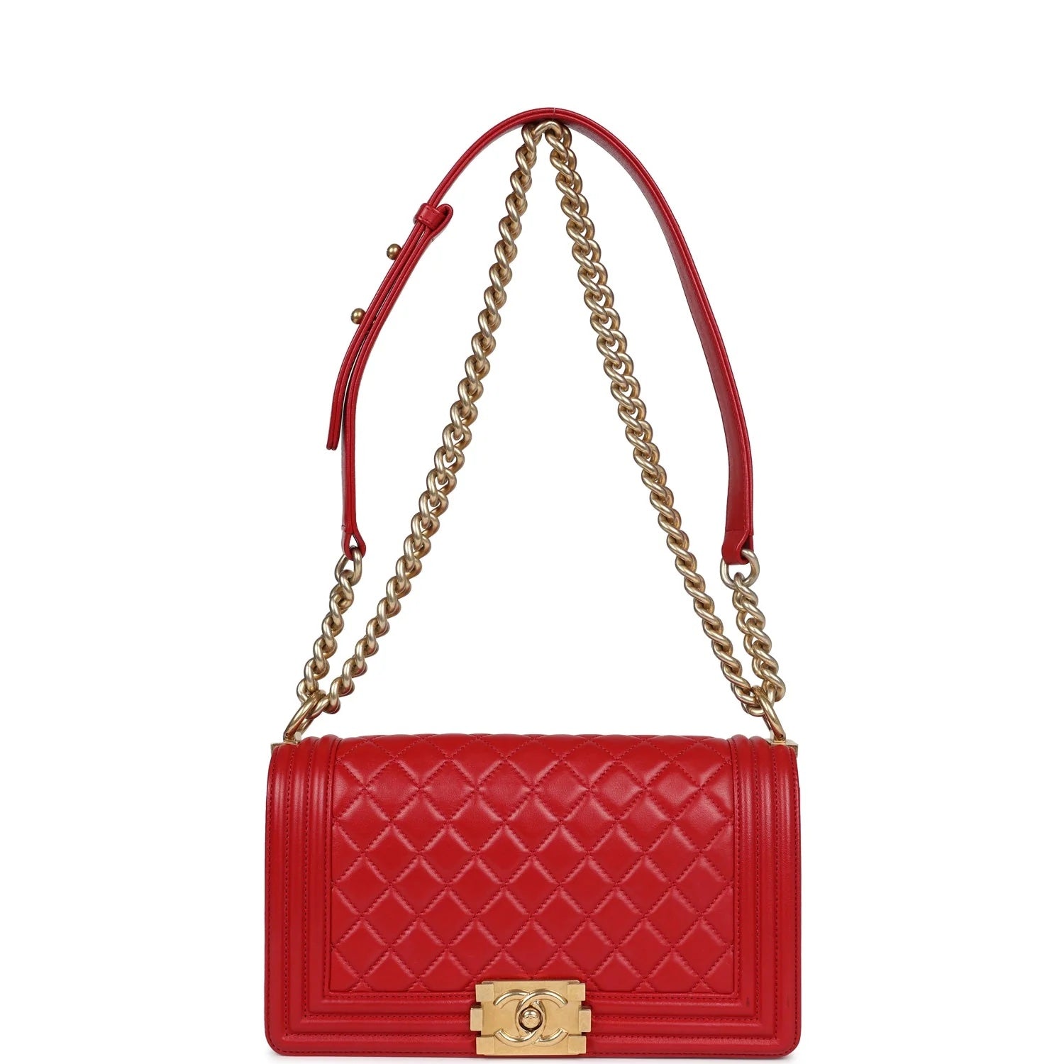 CHANEL QUILTED LAMBSKIN MEDIUM BOY FLAP BAG