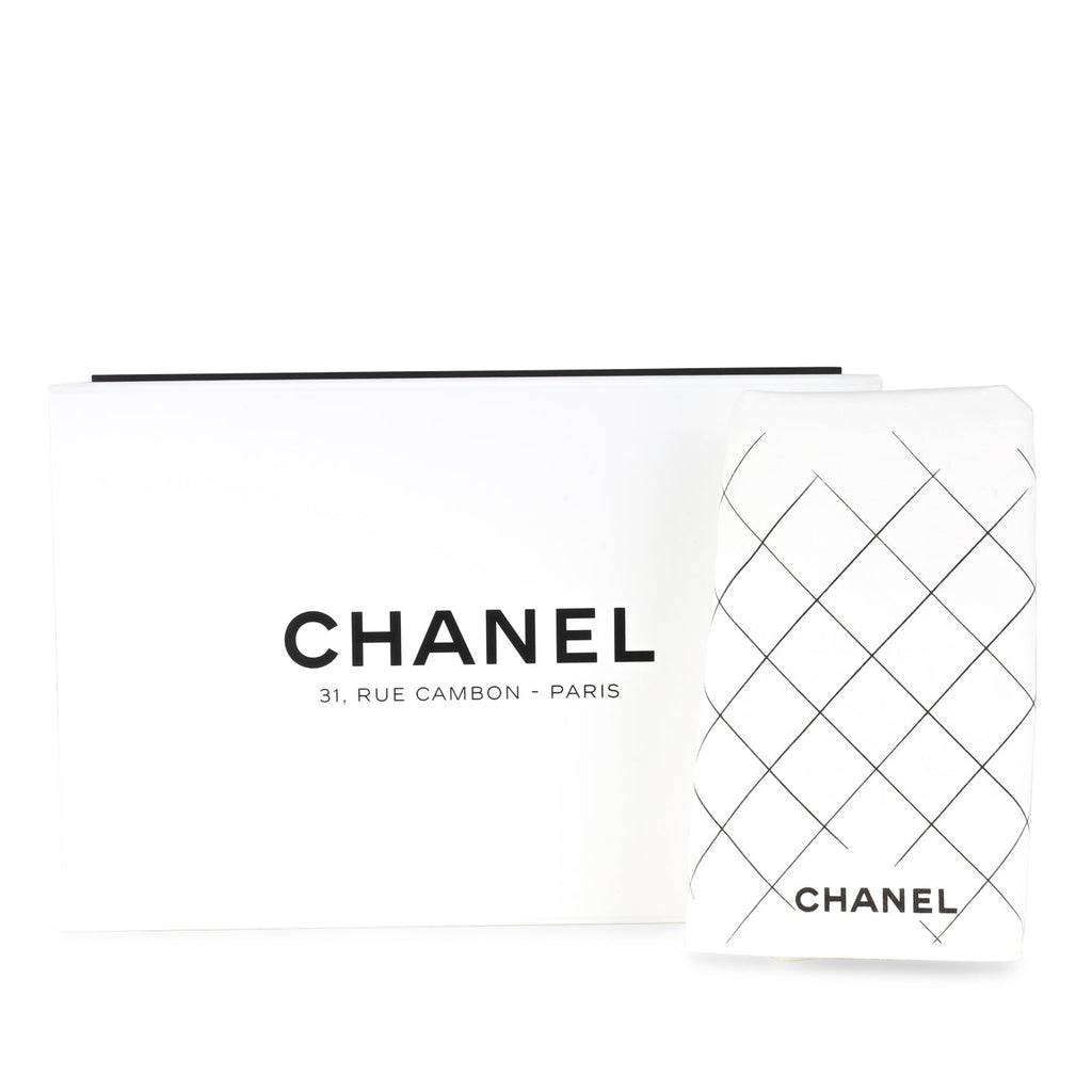 Small Classic Flap - White Caviar
