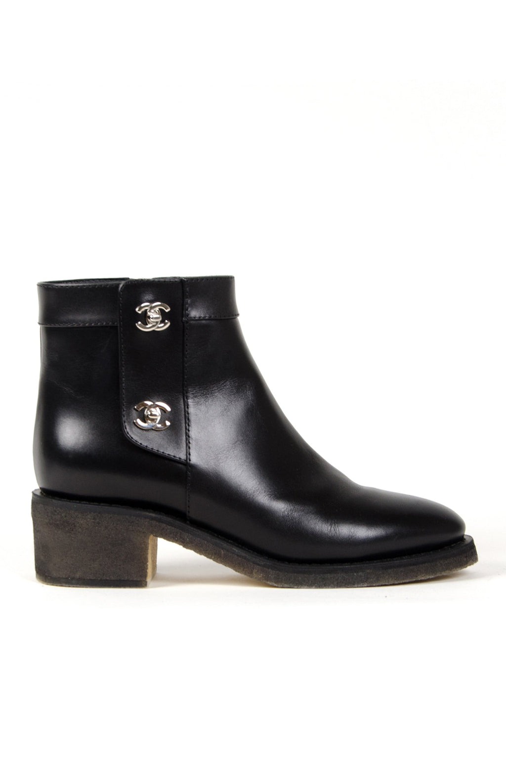 Black CC Turn Lock Boots