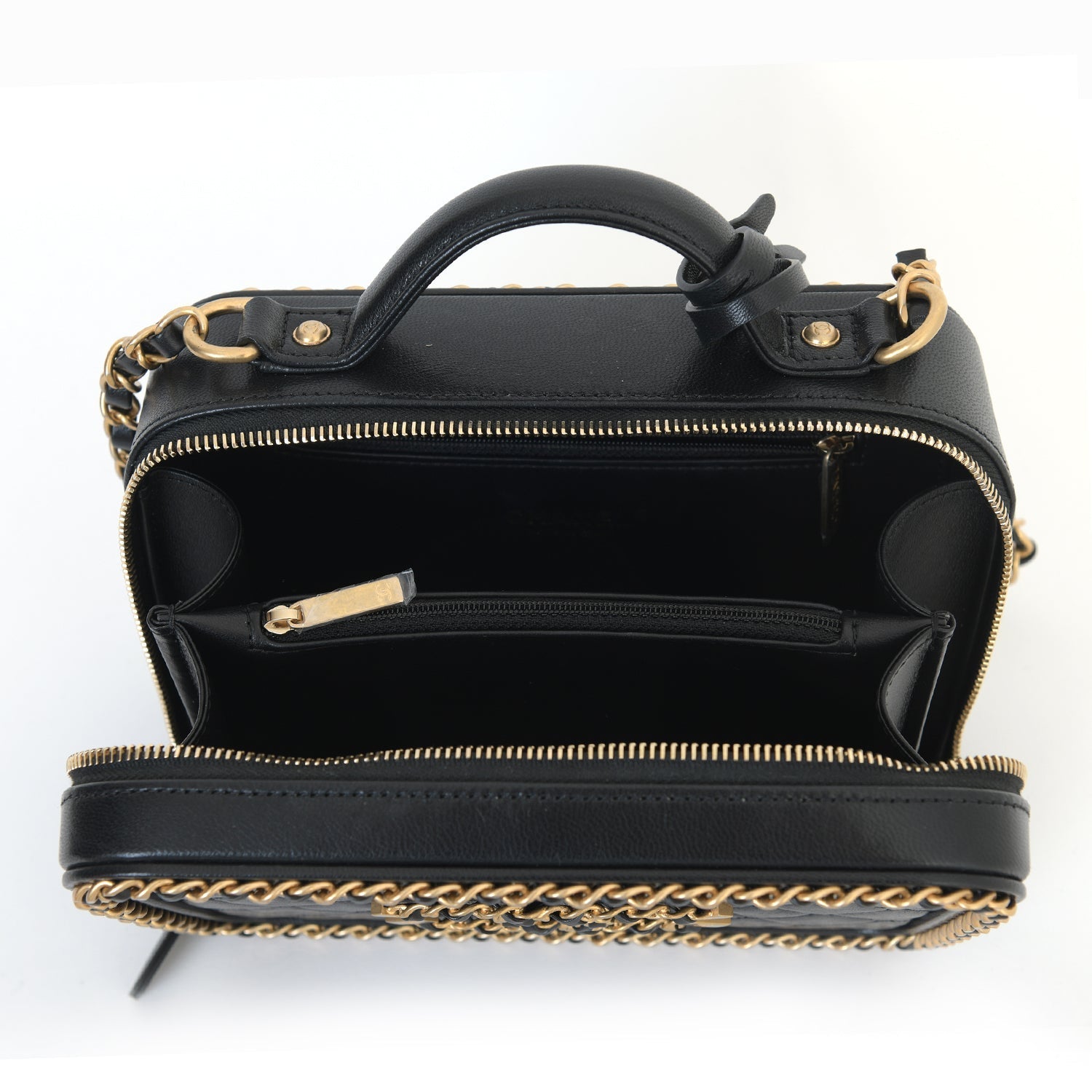 Quilted Lambs Leather Vanity Case