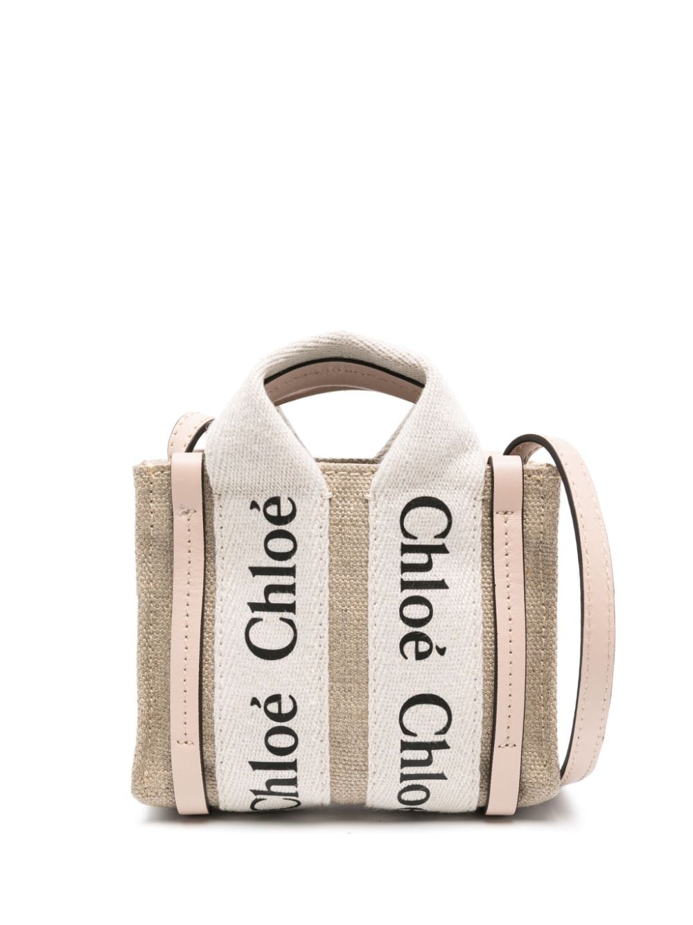 WOODY CANVAS AND LEATHER NANO BAG