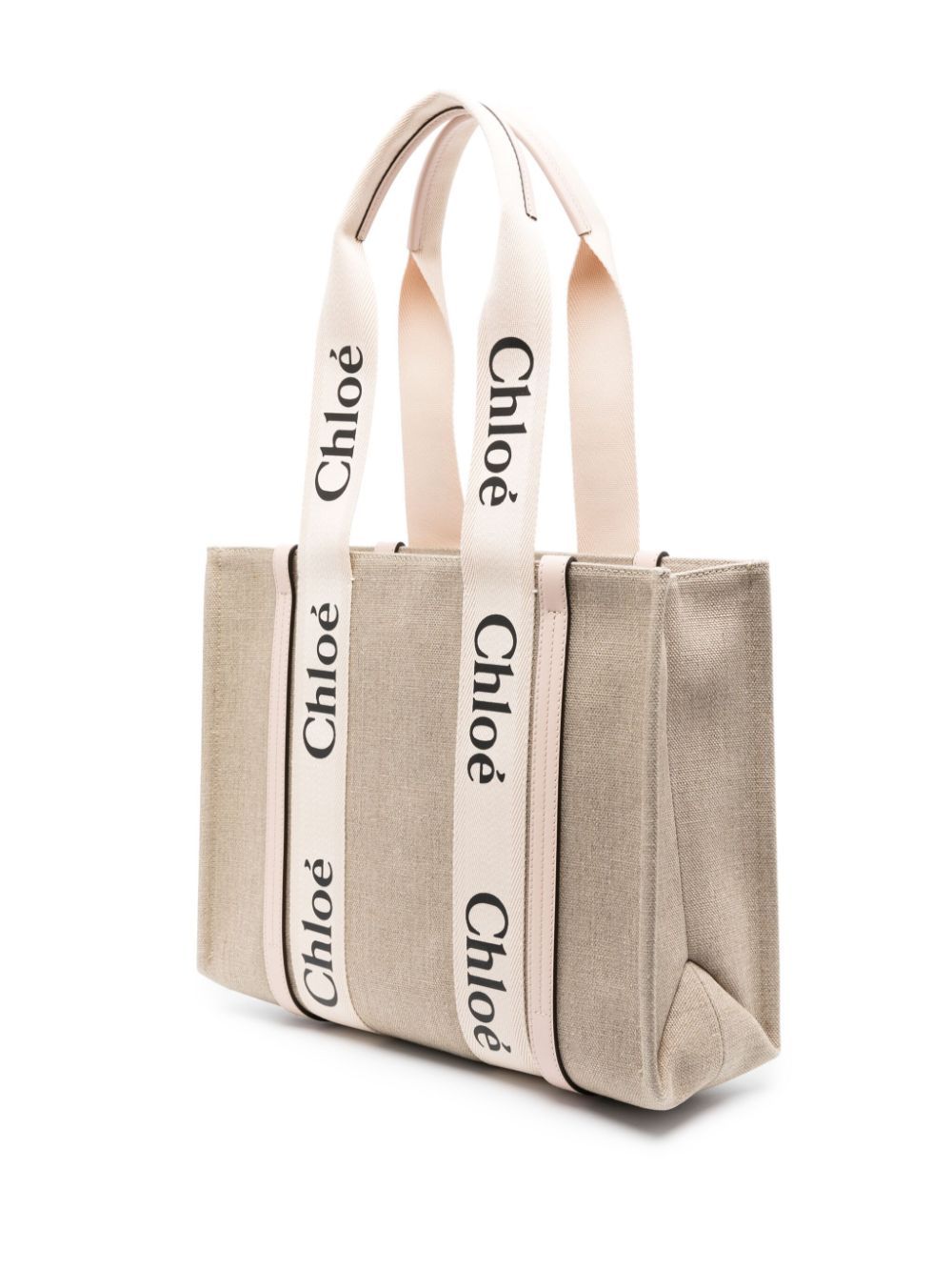 WOODY MEDIUM CANVAS AND LEATHER TOTE BAG