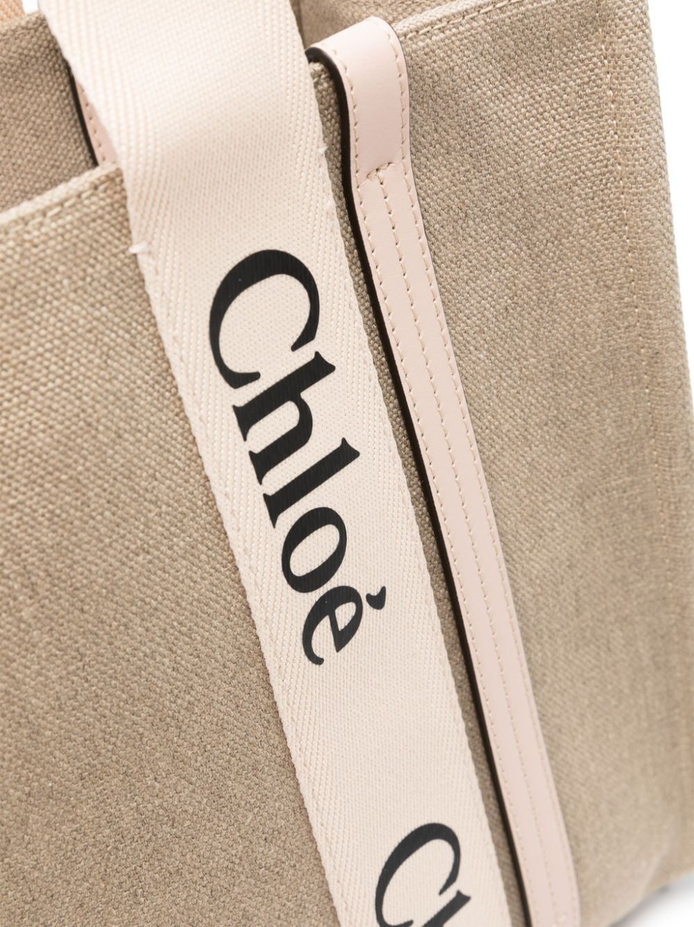 WOODY MEDIUM CANVAS AND LEATHER TOTE BAG