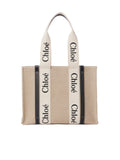 WOODY MEDIUM CANVAS AND LEATHER TOTE BAG