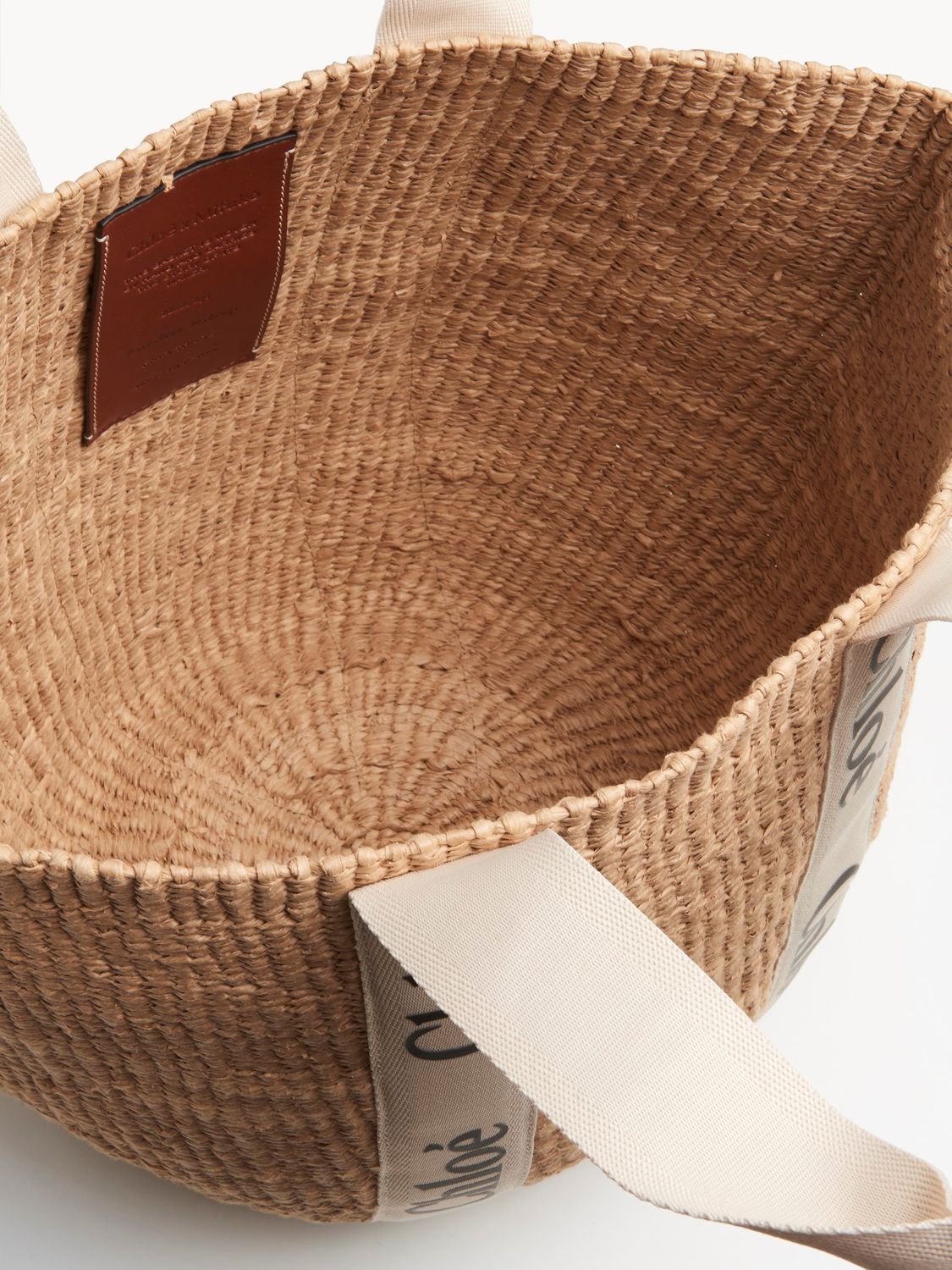 LARGE WOODY LOGO STRAP TOTE BAG