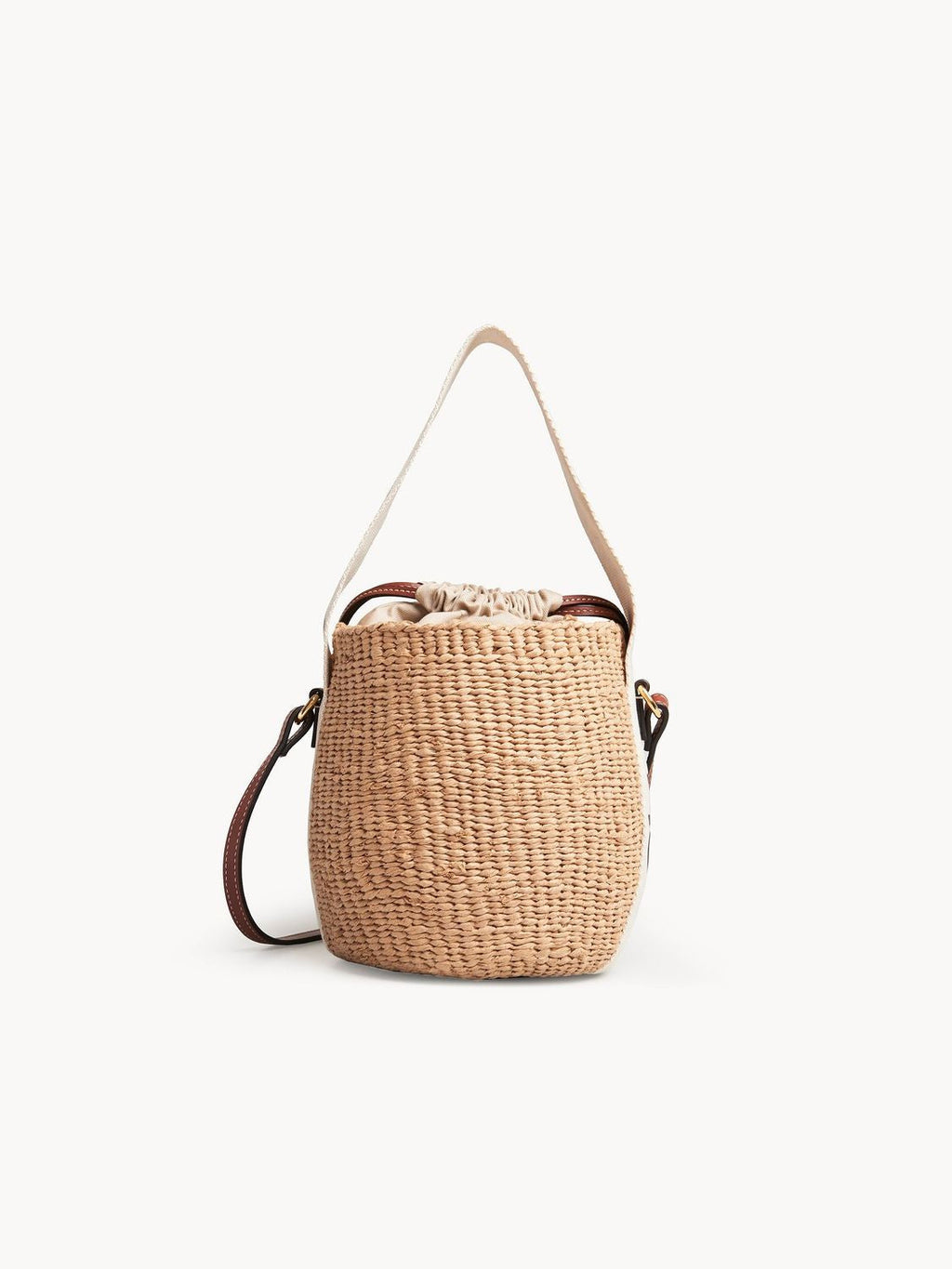 SMALL WOODY BASKET IN NATURAL FIBERS