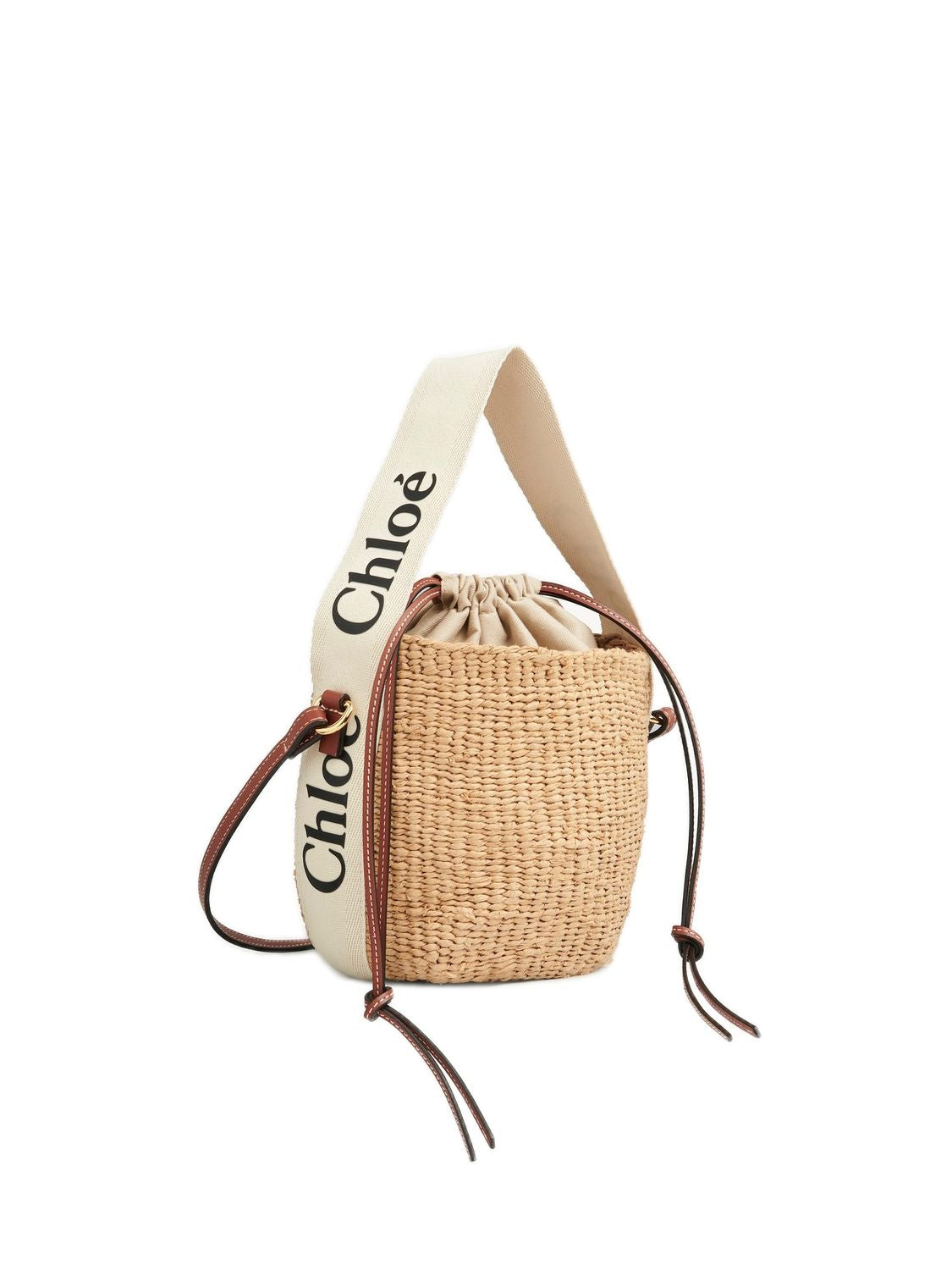 SMALL WOODY BASKET IN NATURAL FIBERS