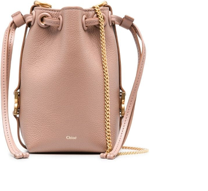 Marcie Small Leather Bucket Bag