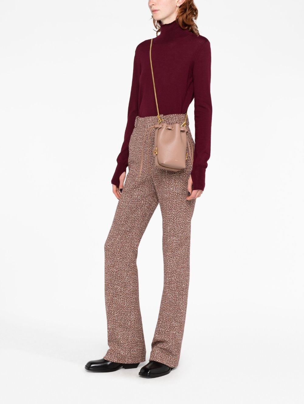 Marcie Small Leather Bucket Bag