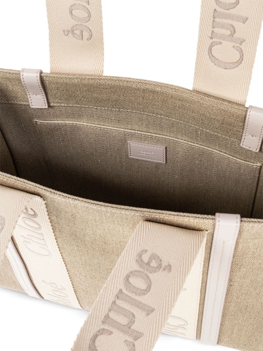 WOODY MEDIUM CANVAS AND LEATHER TOTE BAG