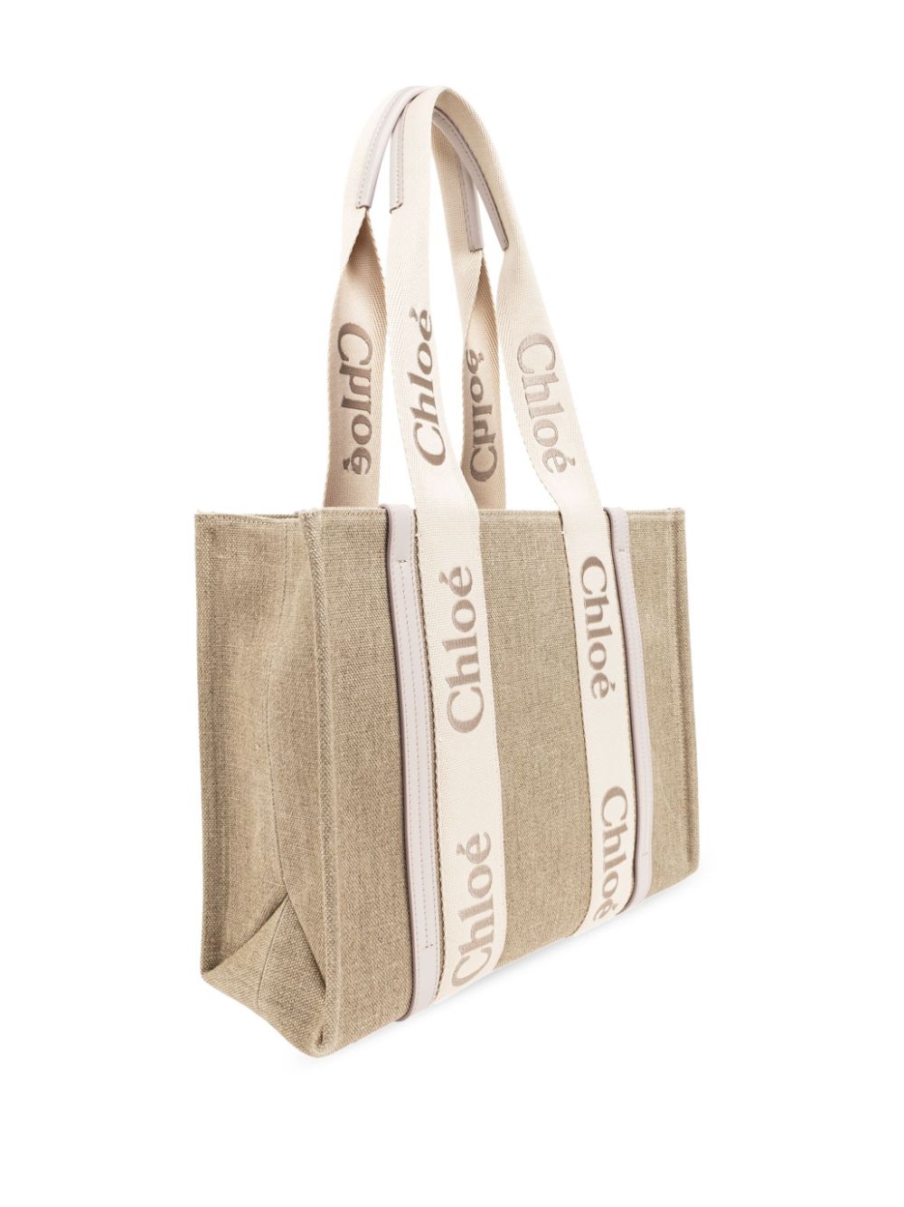 WOODY MEDIUM CANVAS AND LEATHER TOTE BAG
