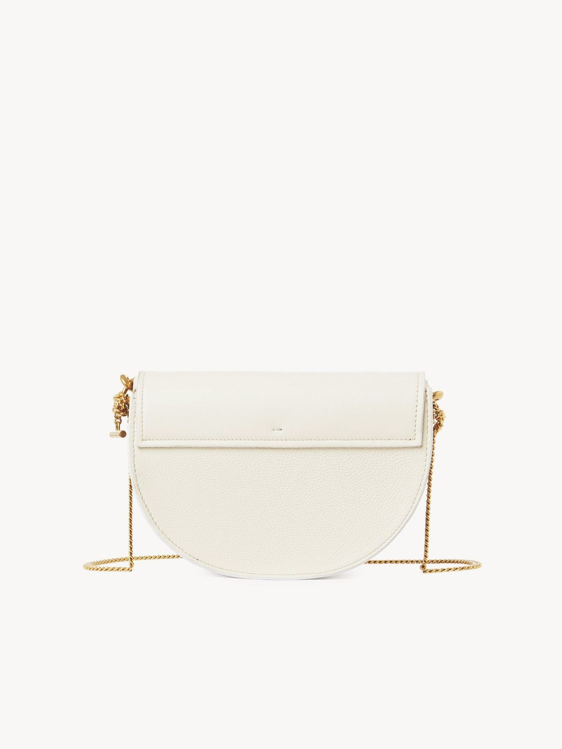 LEATHER MARCIE HANDBAG WITH CHAIN BELT