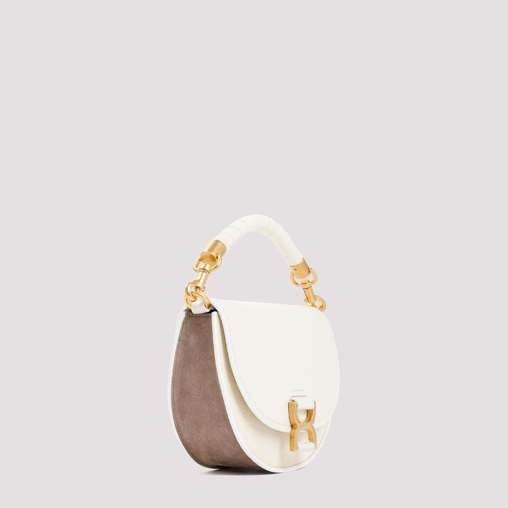 LEATHER MARCIE HANDBAG WITH CHAIN BELT