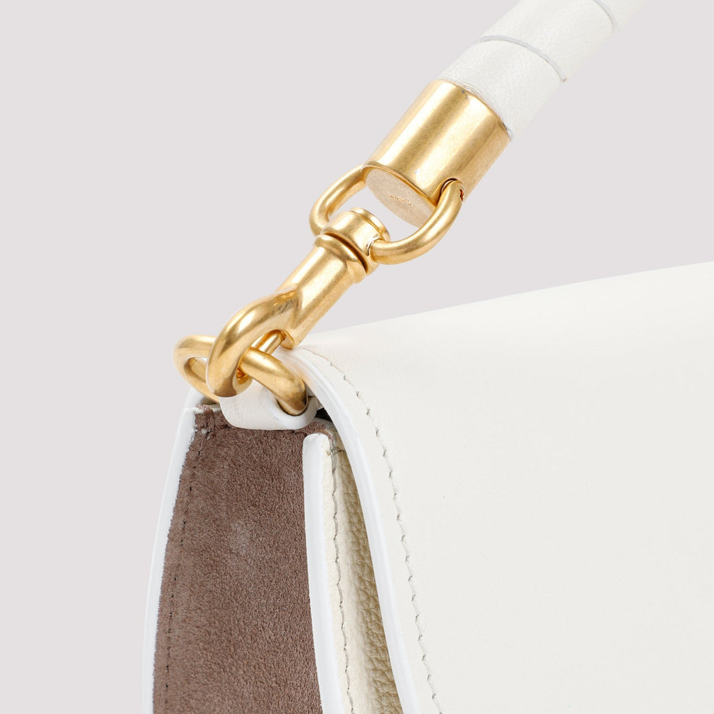 LEATHER MARCIE HANDBAG WITH CHAIN BELT