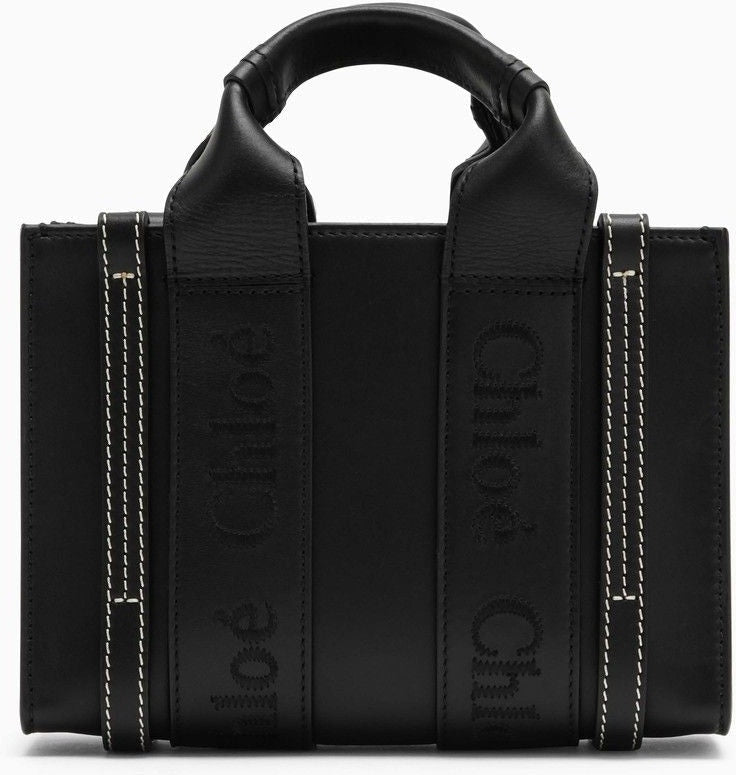 WOODY SMALL BLACK LEATHER BAG