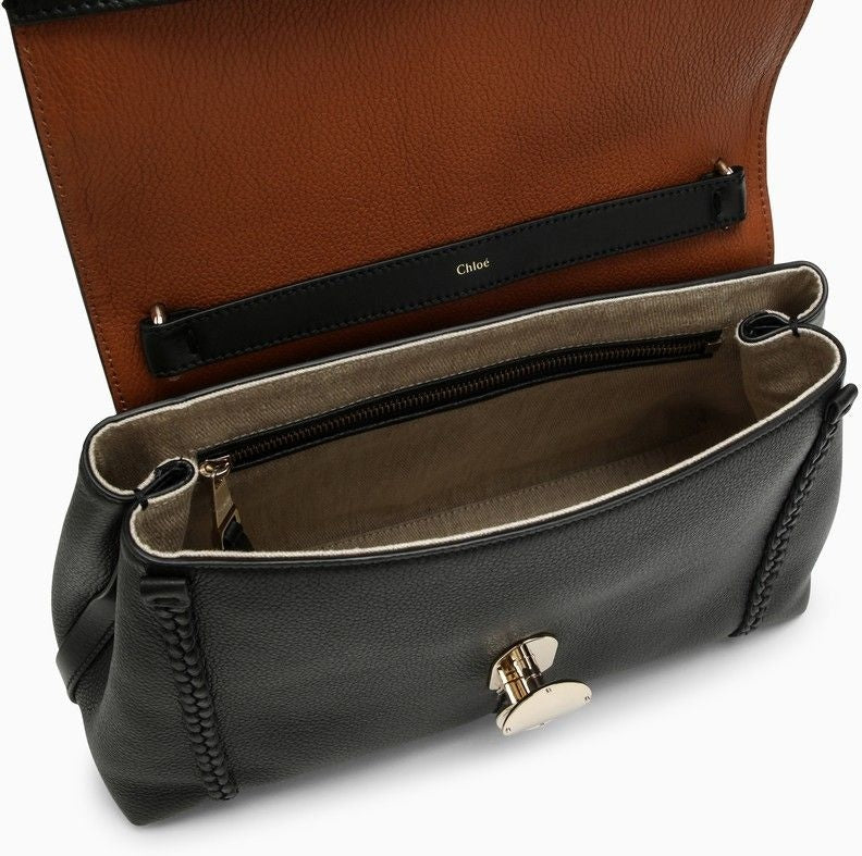 PENELOPE BLACK LEATHER SHOULDER BAG