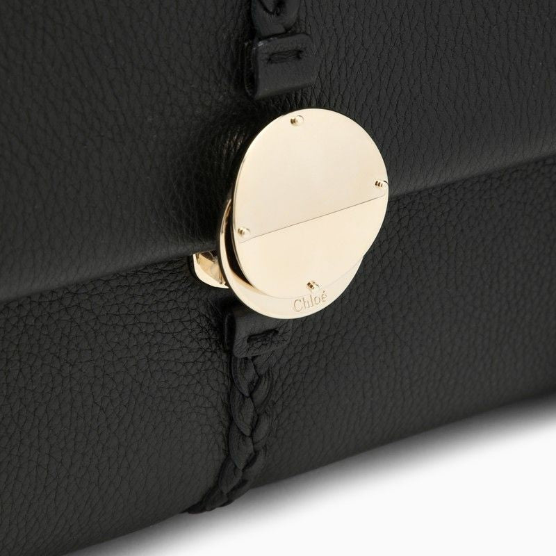 PENELOPE M BLACK BAG WITH GOLDEN LOGO