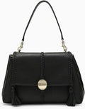 PENELOPE BLACK LEATHER SHOULDER BAG