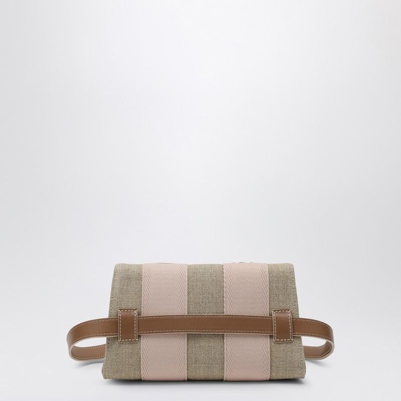 WOODY BEIGE/PINK CANVAS WAIST BAG