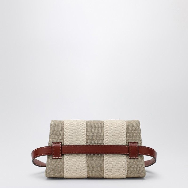 WOODY BEIGE/BROWN CANVAS WAIST BAG