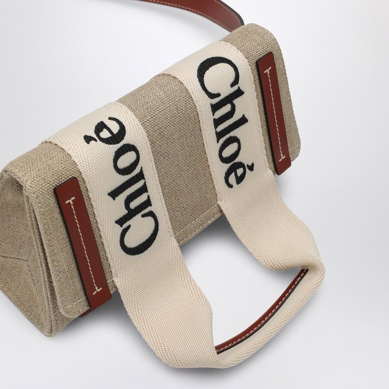 WOODY BEIGE/BROWN CANVAS WAIST BAG