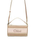 BEIGE WOODY TUBULAR SHOULDER BAG