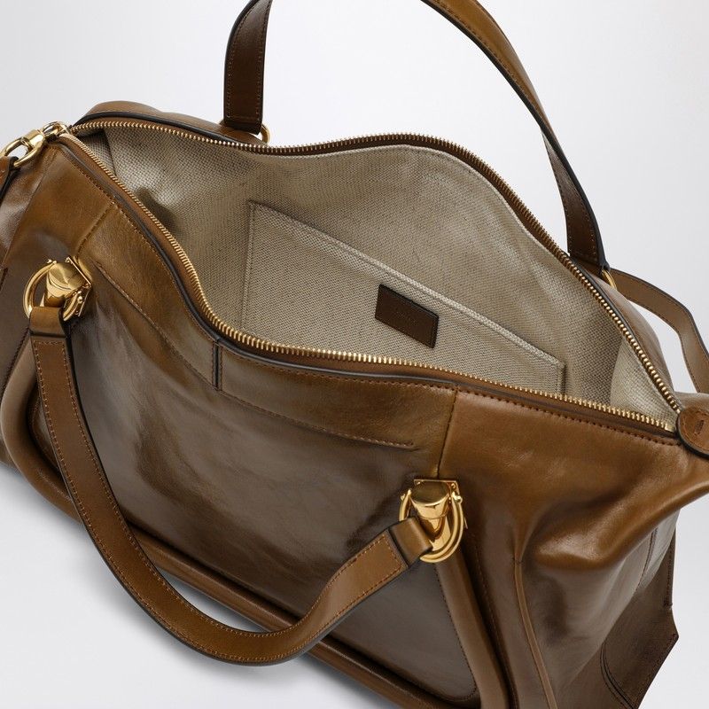 PARATY 24 BAG IN SHINY BRONZE-BROWN LEATHER