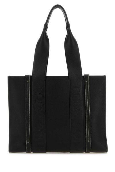 WOODY LEATHER MEDIUM TOTE