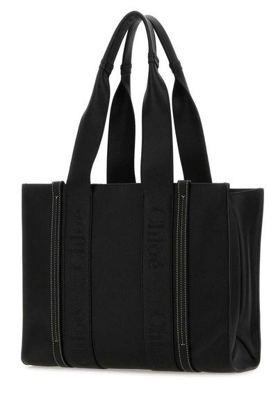 WOODY LEATHER MEDIUM TOTE