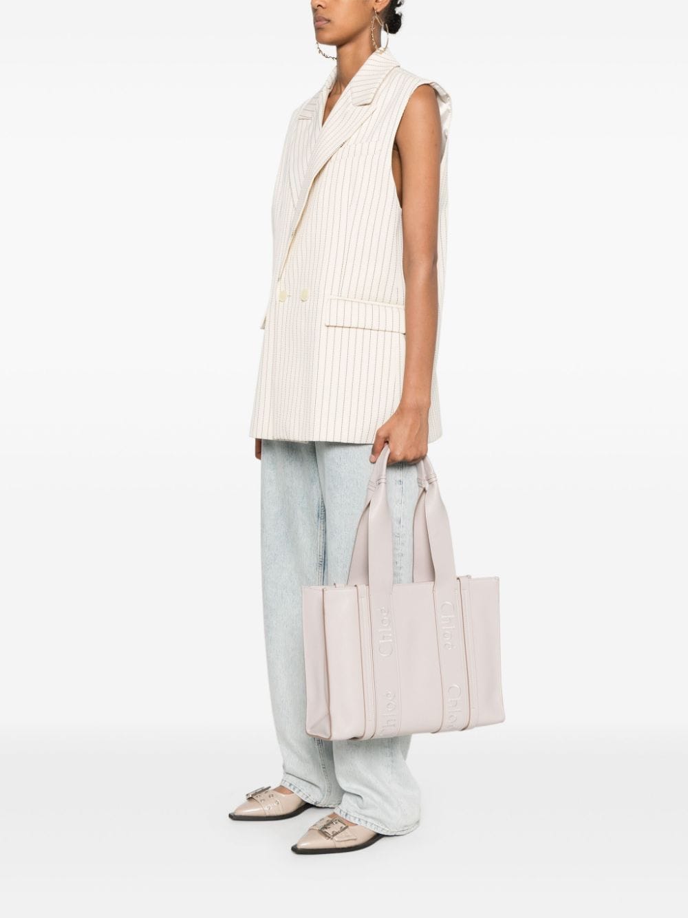 WOODY LEATHER MEDIUM TOTE