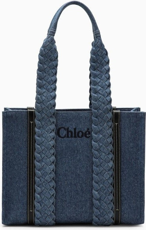 Woody Denim Small Tote Bag