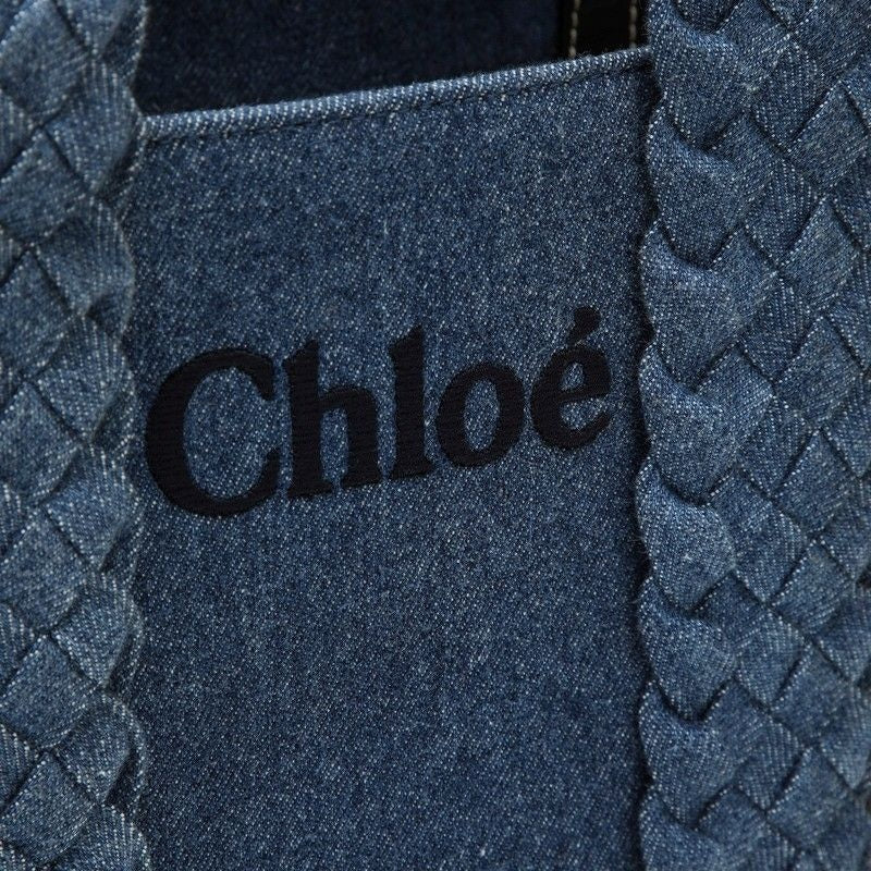 Woody Denim Small Tote Bag