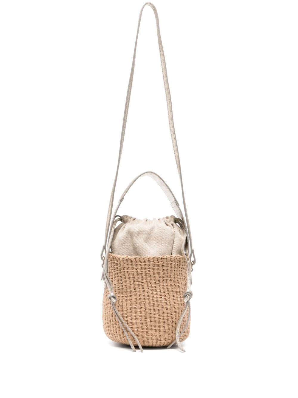 WOODY SMALL RAFFIA BUCKET BAG