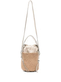 WOODY SMALL RAFFIA BUCKET BAG