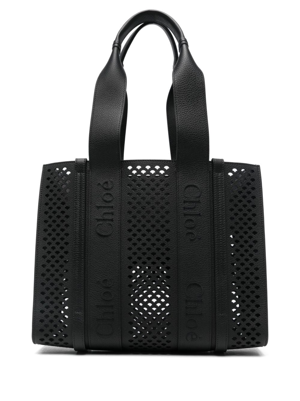 WOODY LEATHER MEDIUM TOTE