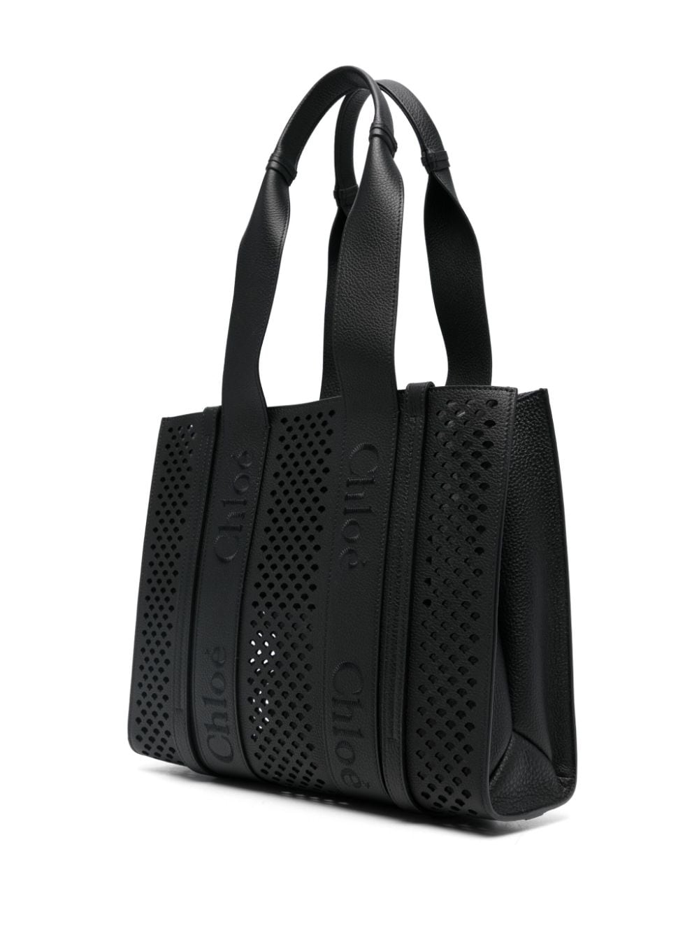 WOODY LEATHER MEDIUM TOTE